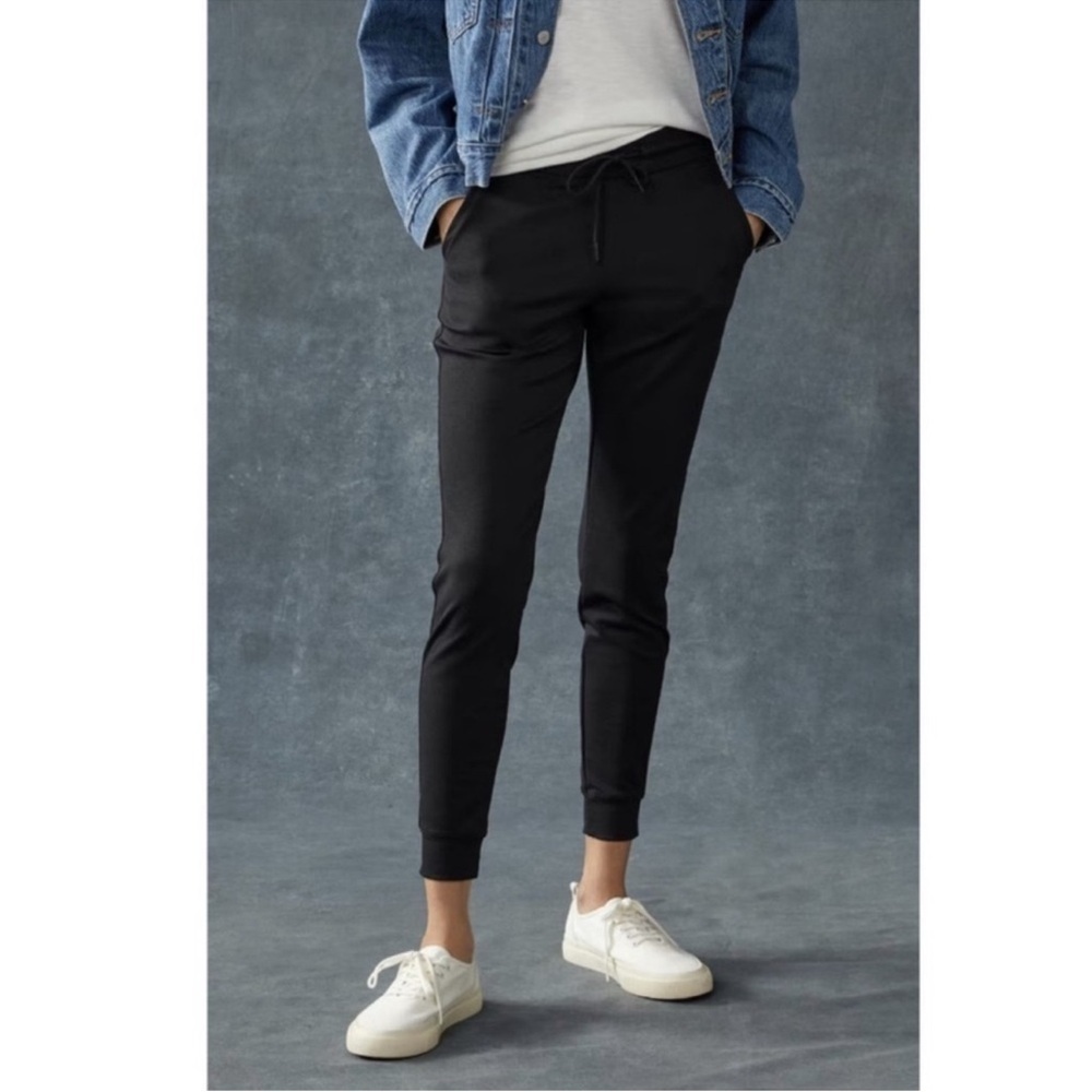 American Giant Ponte City Solid Black Jogger Pants Size Small Women’s